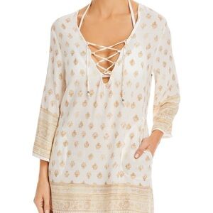 J Valdi White Boho Coverup Size Small